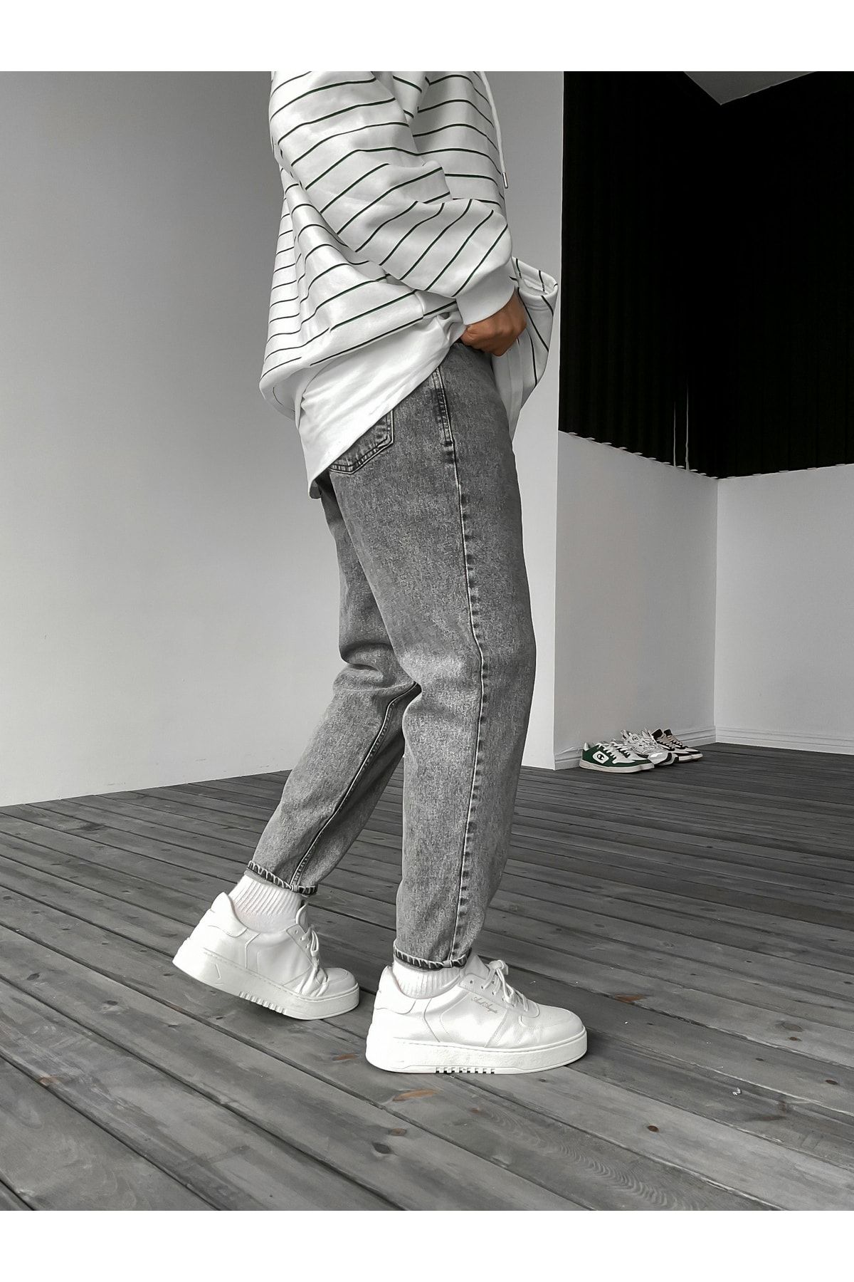 BYBASICMAN Gri Boyfriend Df-1642 AN5937