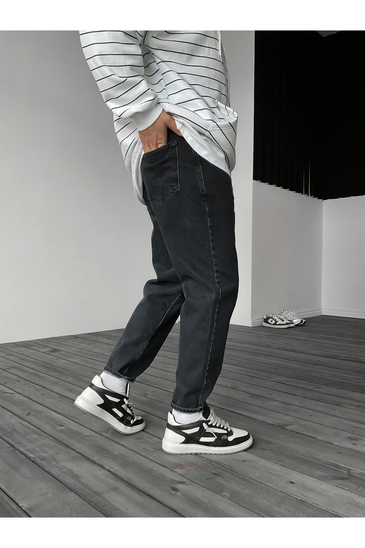 BYBASICMAN Siyah Boyfriend Df-1642 AN6156