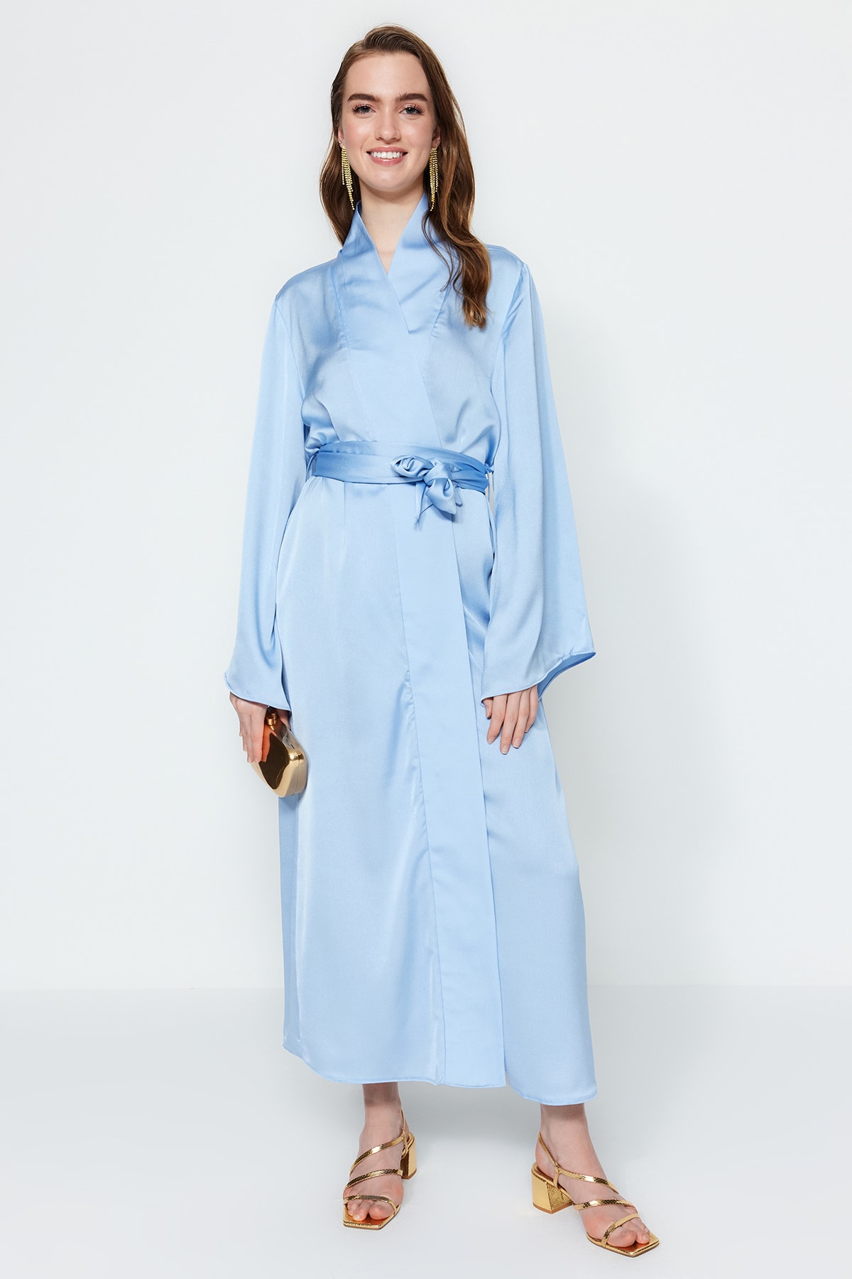 Trendyol Modest Kimono & Kaftan - Blau - Regular Fit