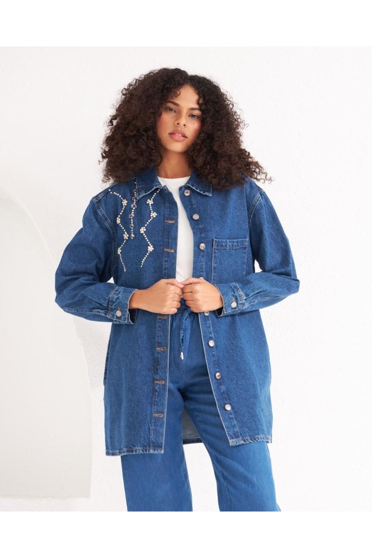 Denim best sale robe jacket