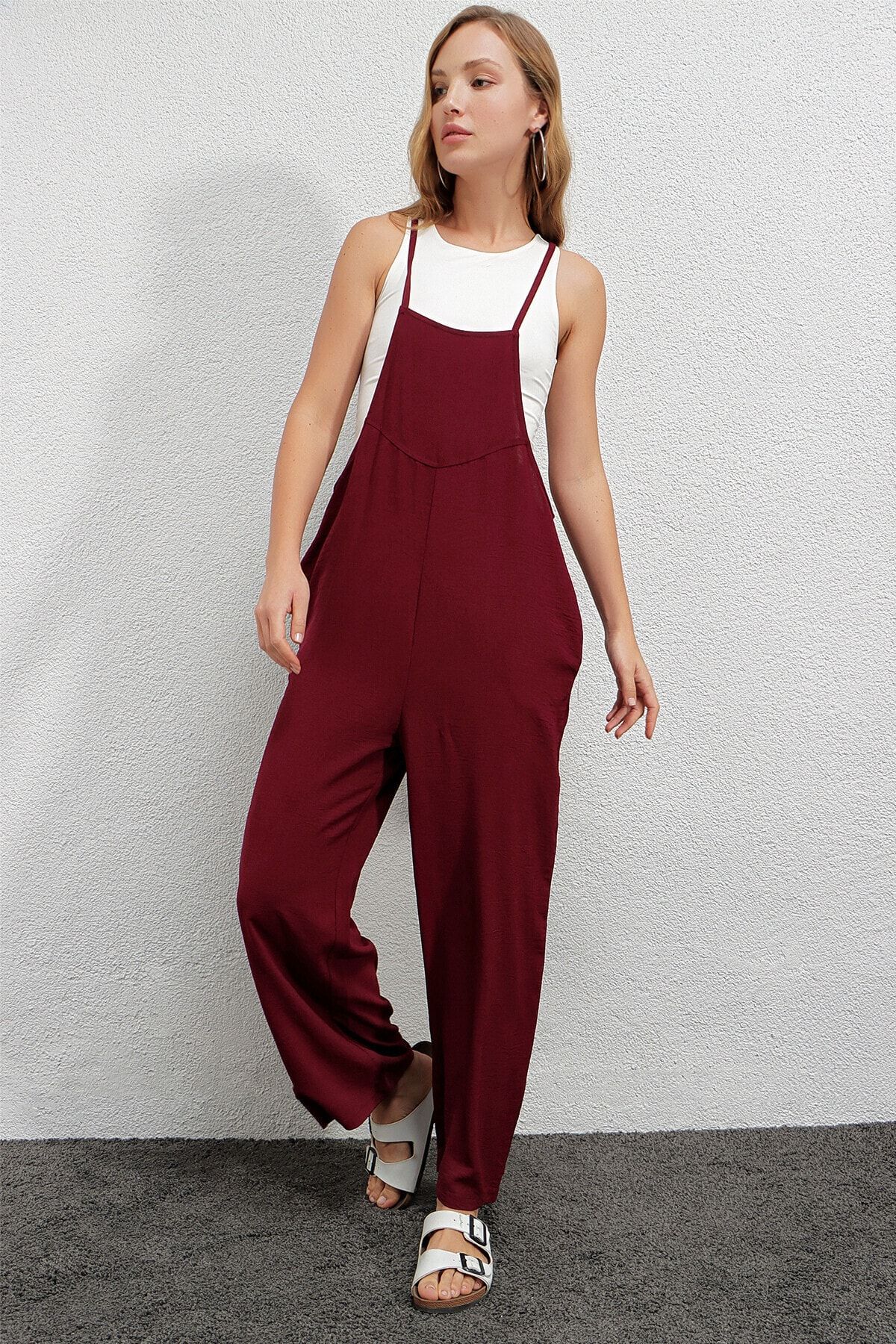 Wide legged overalls on sale