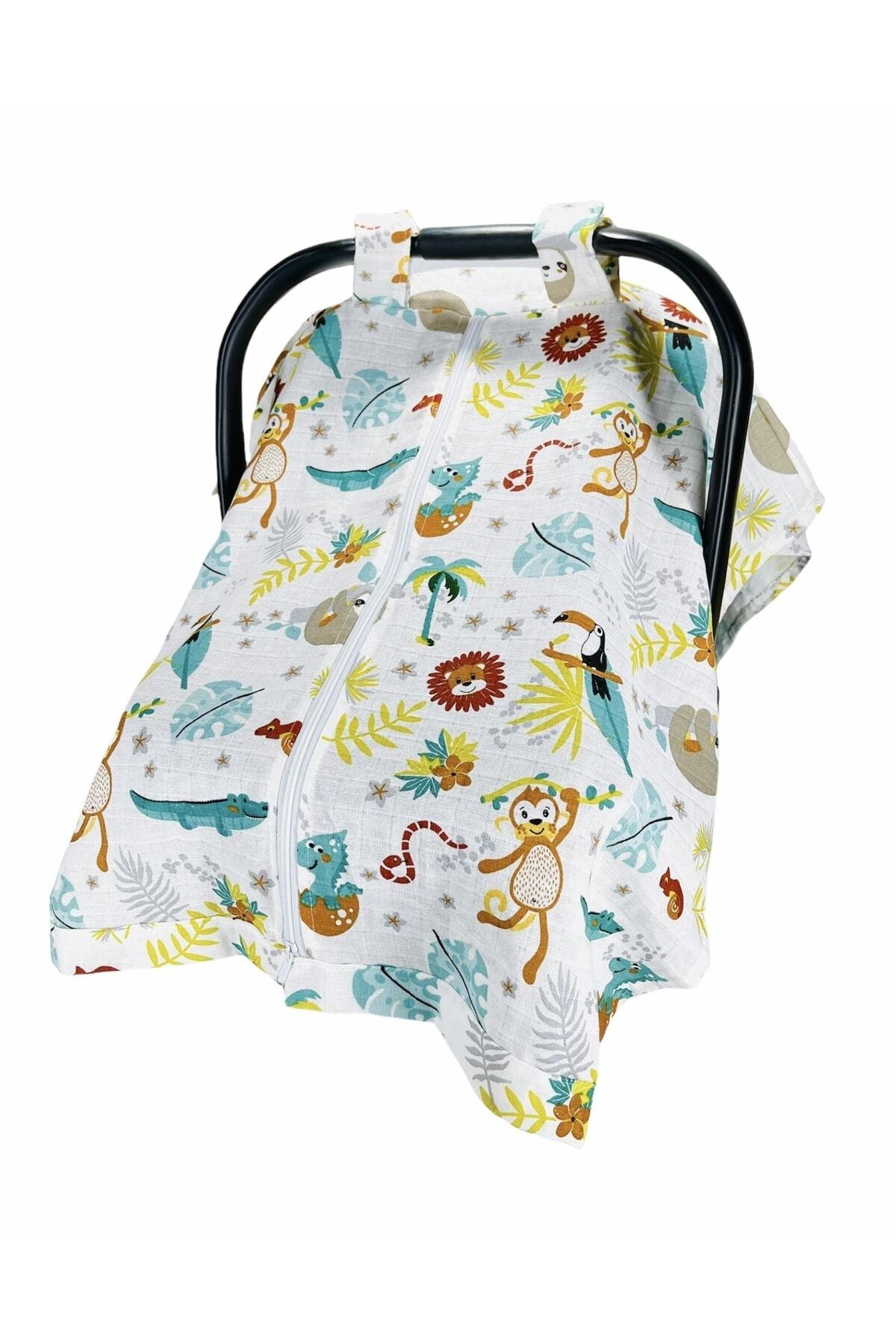 JUNİPERUS Zoo Müslin Puset Örtüsü Fermuarlı Bej fotoğrafı 4 (önizleme)