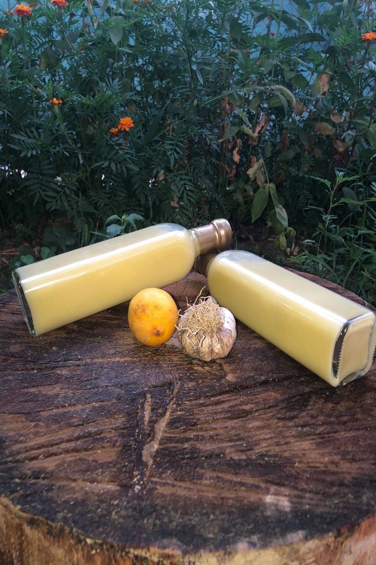 yöresel Limon Sarımsak Kürü % 100 Ev Yapımı Cam Şişe 500 Ml X2