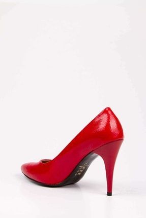 Kadın Kırmızı Rugan Yüksek Topuklu Stiletto 10cm Stiletto