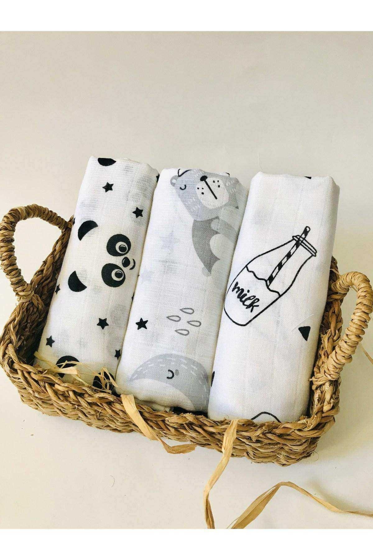 3 Pieces 110x110 Multipurpose Muslin Cloth Blanket