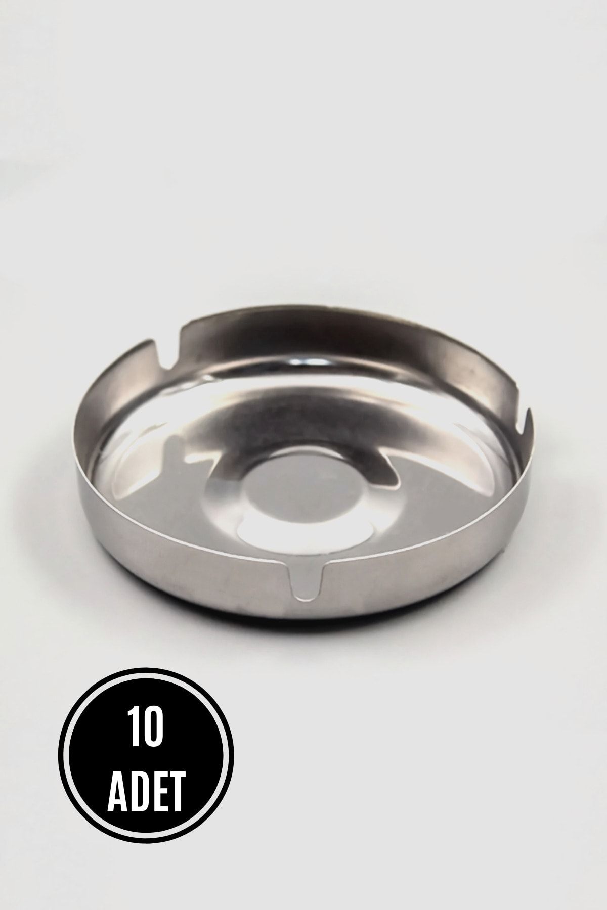 Vipinox 10 Pieces Economical Large Size Stainless Steel Ash Tray Metal  Ashtray - Trendyol