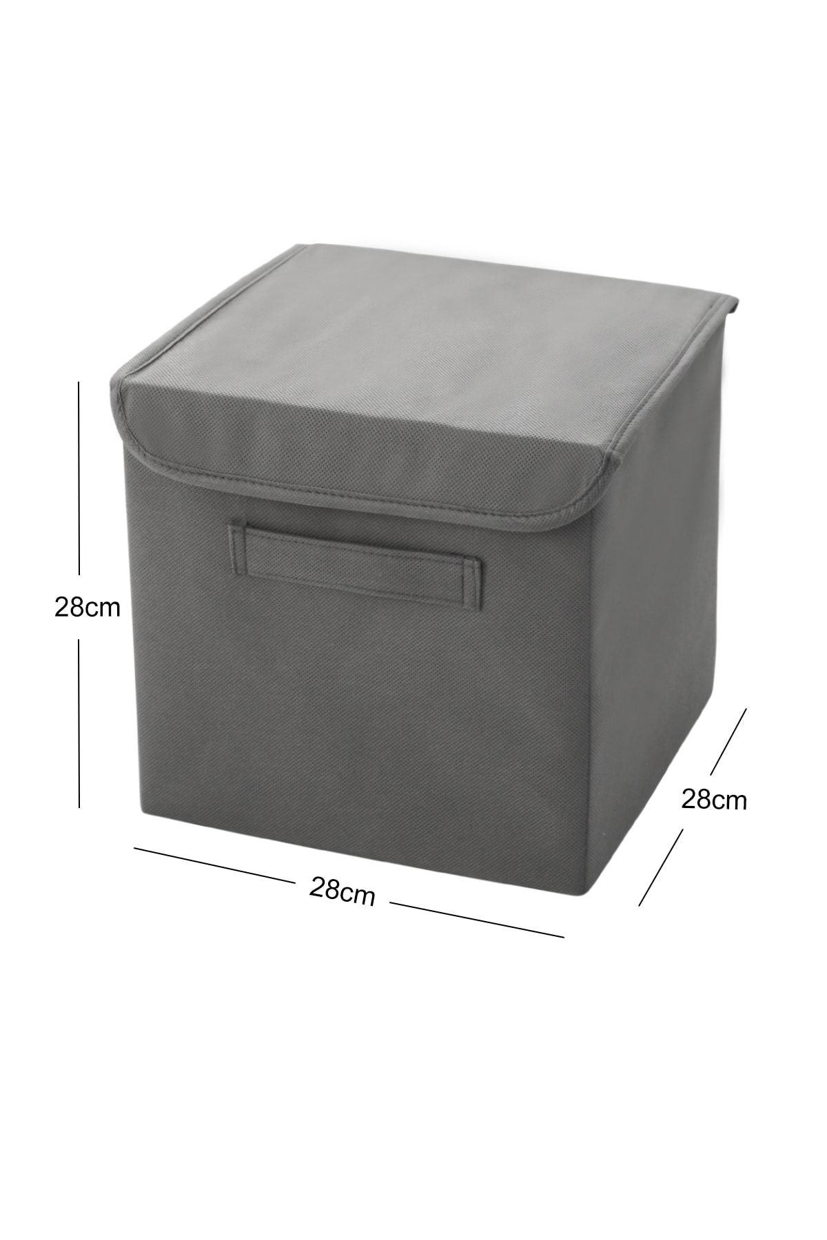 Rek Home Gray Covered Laundry Toy Organizer Folding Storage Box