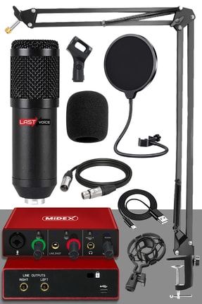 Bm800-glx-500 Pro Ses Kartı Ve Condenser Mikrofon Stand Filtre Set 22725