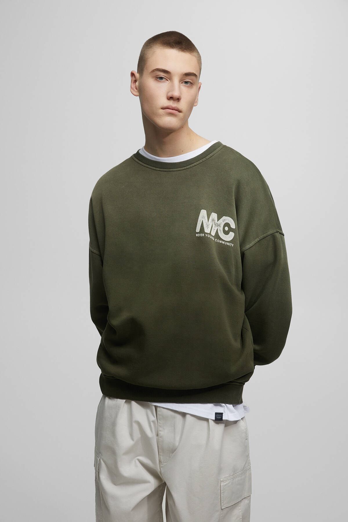 Pull & Bear Ombre Desenli Sweatshirt