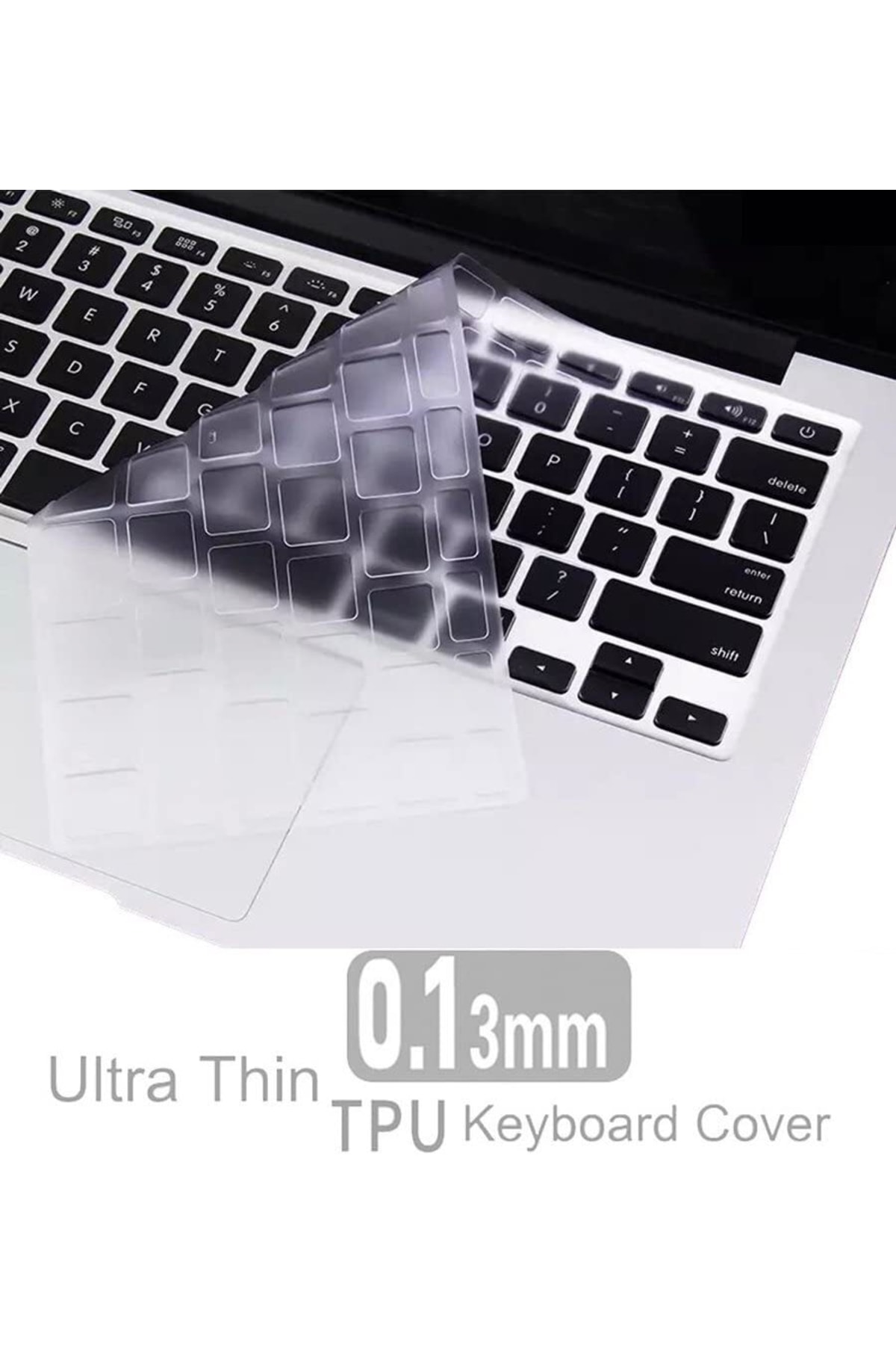 Macbook Air 13 A1466 2017 Yılı Uyumlu Klavye Koruyucu Türkçe Q Klavye Yıkanabilir Klavye Guard 3