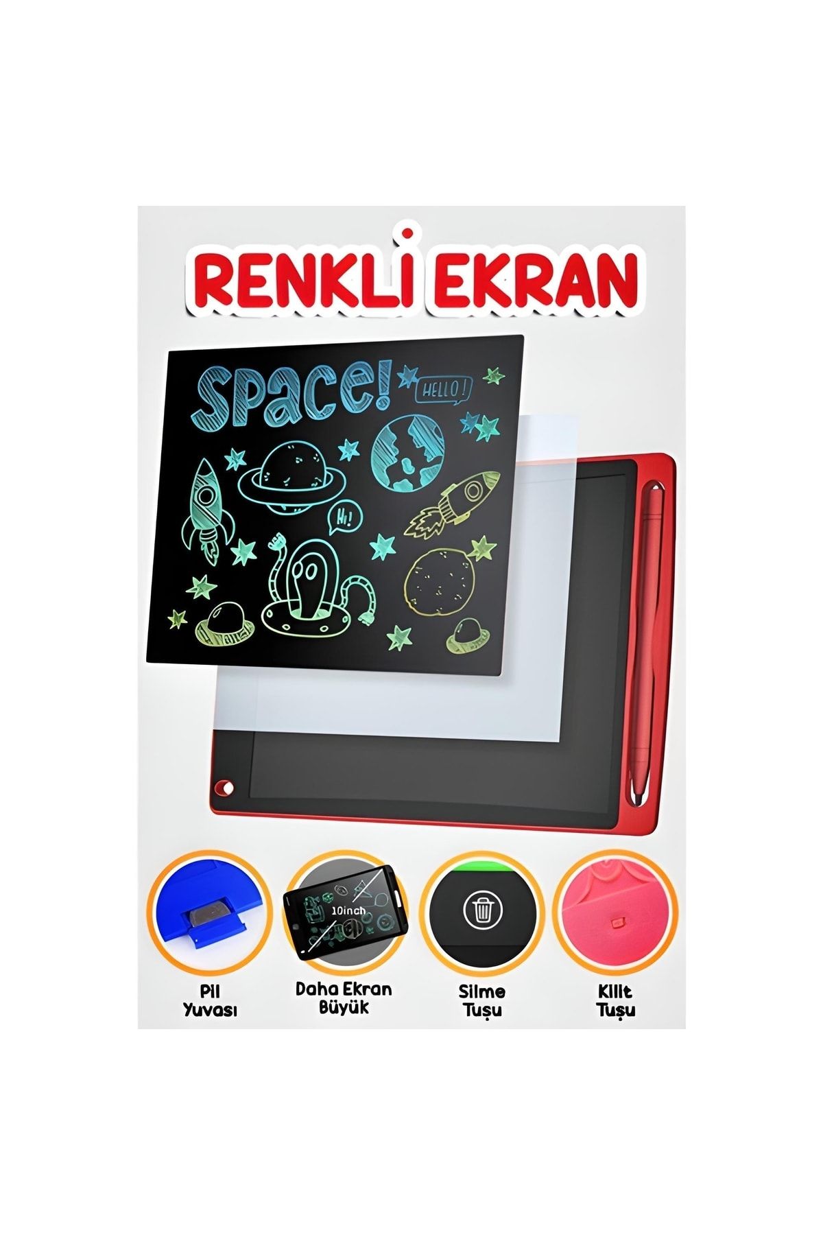 8.5 Inç Dijital Kalemli Çizim Yazı Tahtası Grafik Not Yazma Oyuncak Ve Yetişkin Tablet - 3