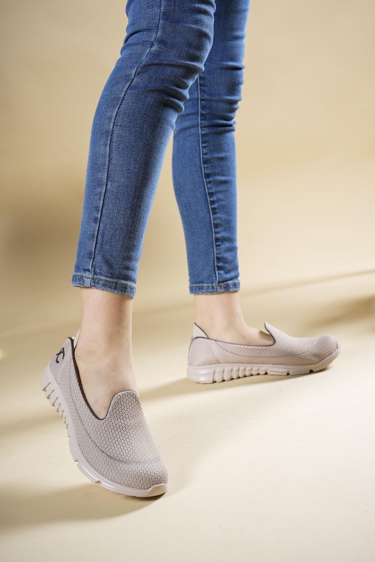 Riccon-Beige Beige Sneaker 0012801 4
