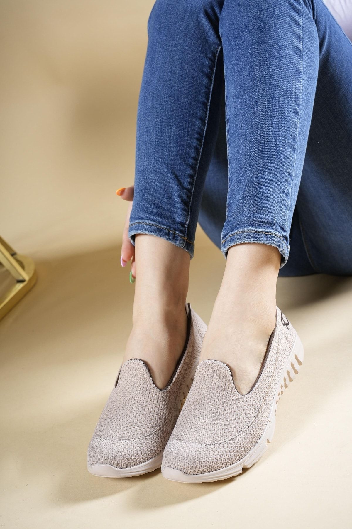 Riccon-Beige Beige Sneaker 0012801 6