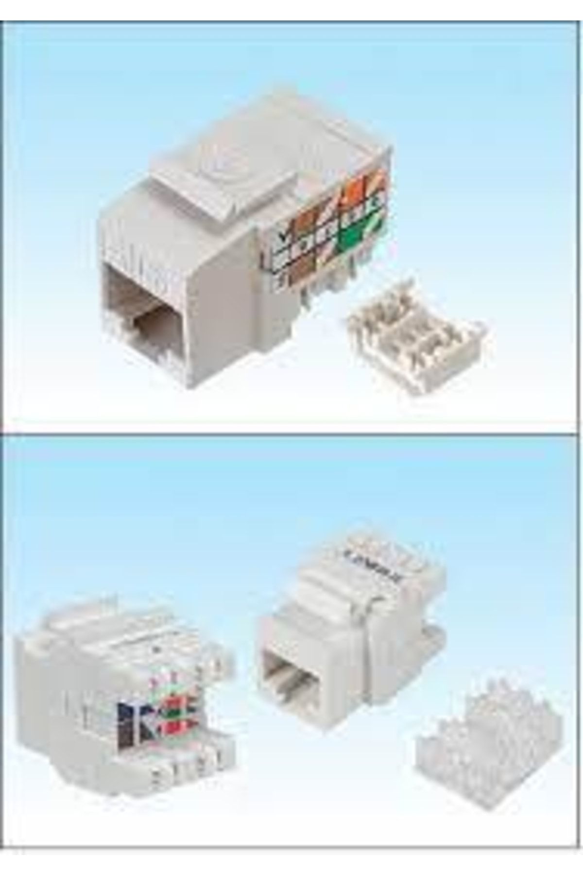 HCS-8p8c Rj-45 Utp Keystone Jack Cat 6, Lsa+ / 110 Idc T568 A/b, 180 Degree 2