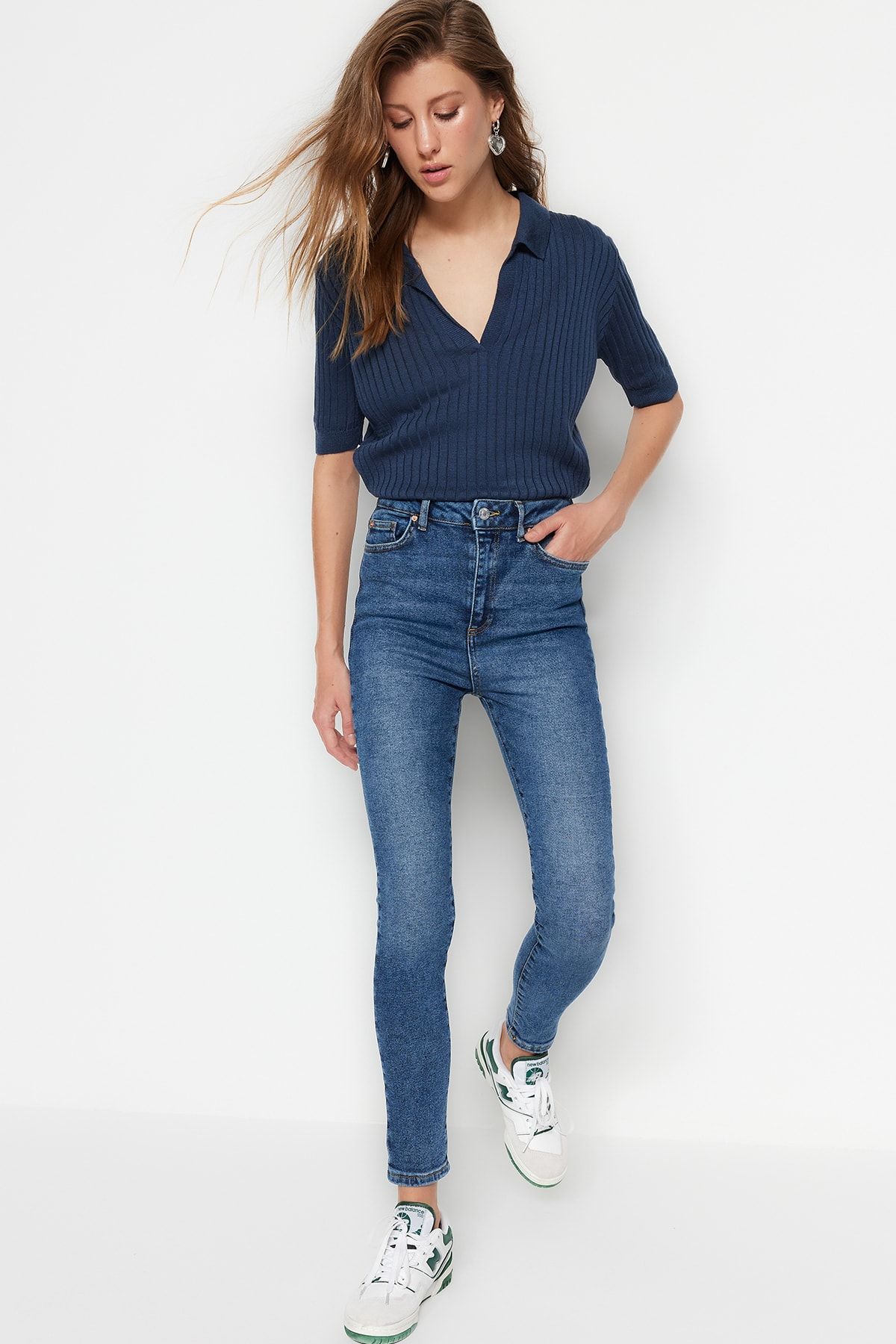 Trendyol Collection Jeans Blau Skinny