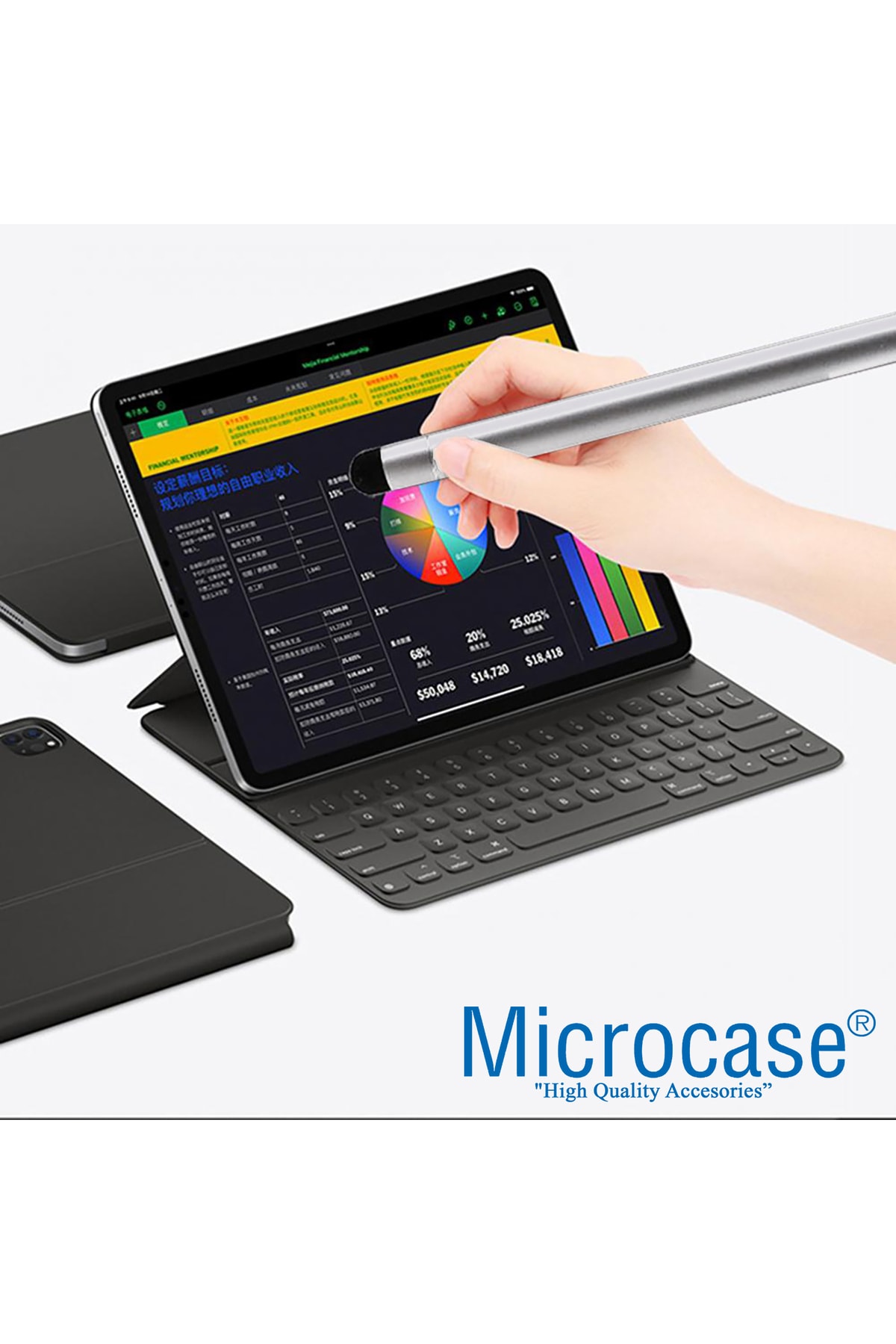 Universal Telefon Tablet Ipad Teleskopik Akıllı Tahta Sunum Kalemi 37 Cm - Al3459 Gümüş 7