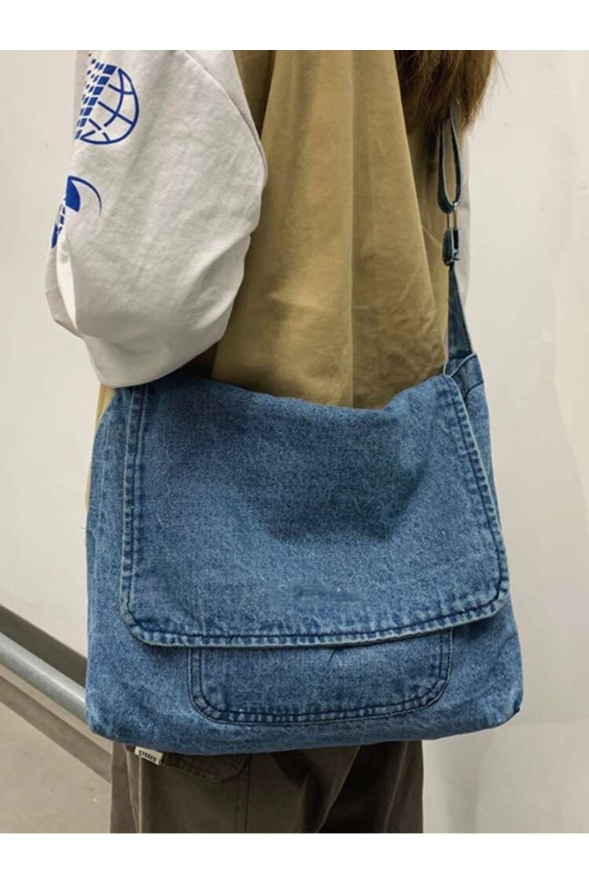 Denim on sale blue bag