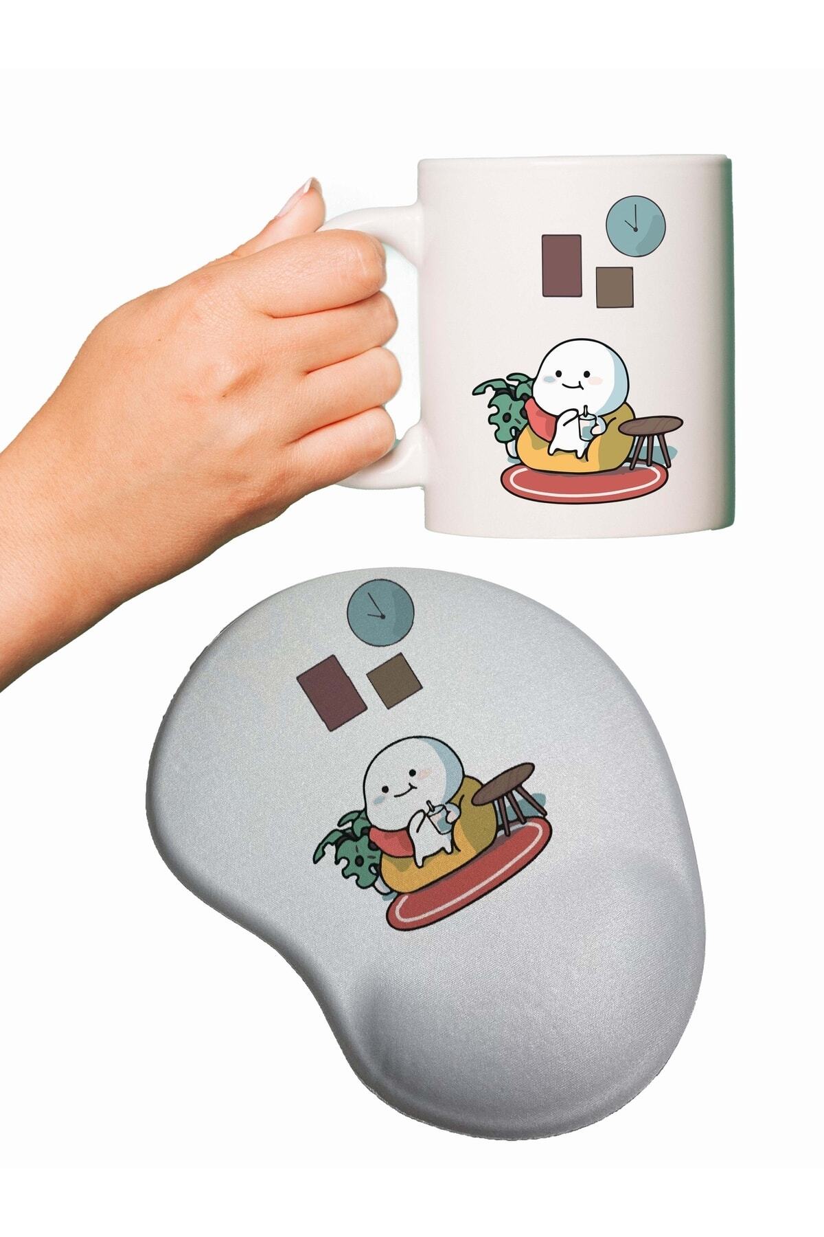 Keyif Düşkünü Baskılı Mouse Pad + Kupa Bardak Mug