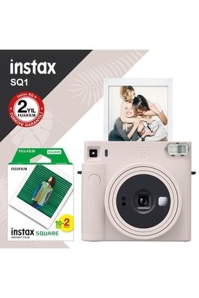 Instax Sq1 Beyaz Fotoğraf Makinesi Ve 20li Kare Film FOTSI00148-20