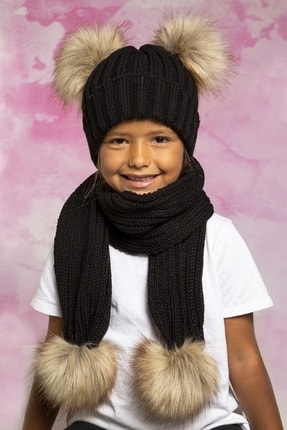 Baby Dora Ponponlu Atkı & Bere Takım