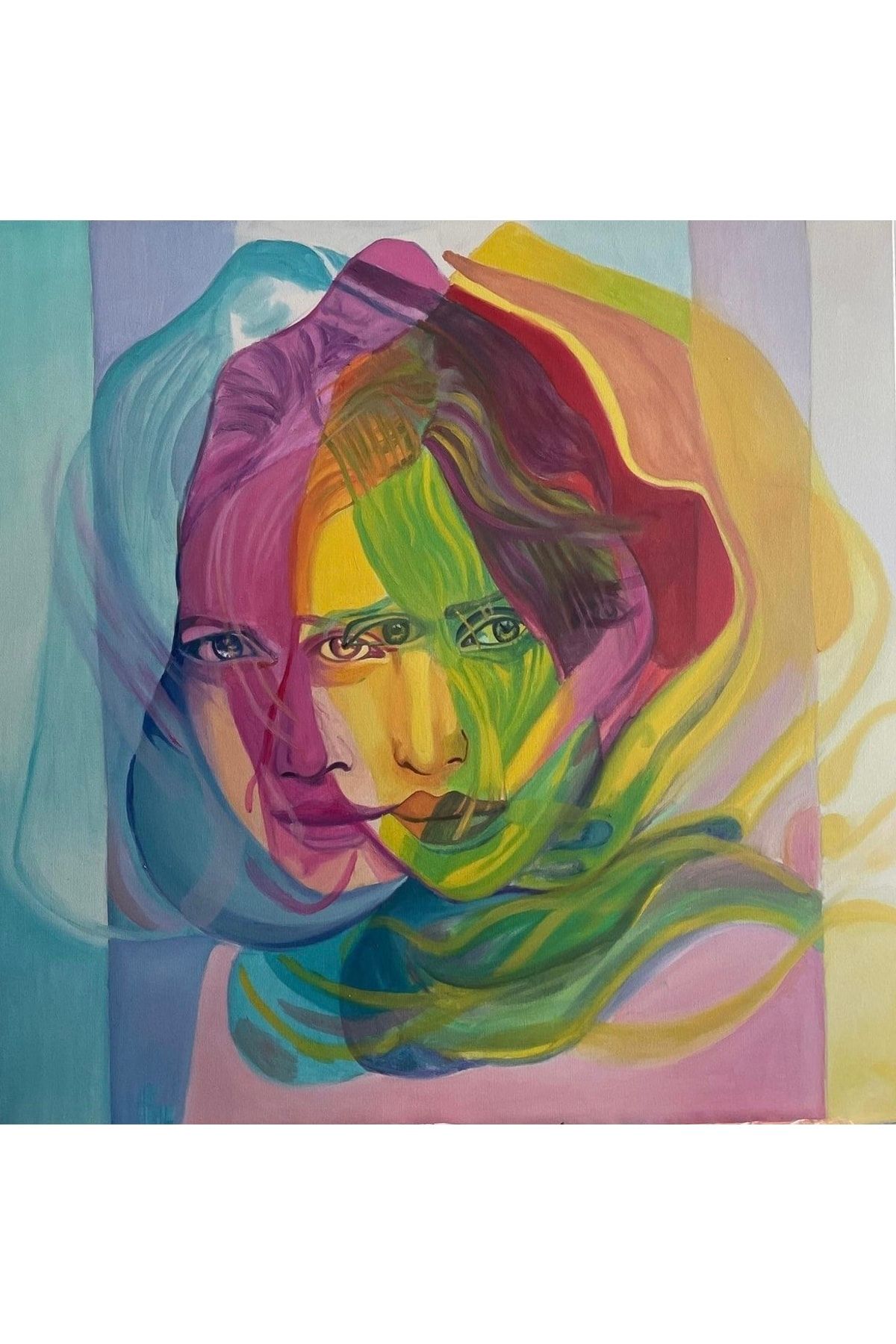artoloji Demet Saçkan - Isimsiz - 2022 - Tuval Üzerine Yağlıboya - 80x80 Cm