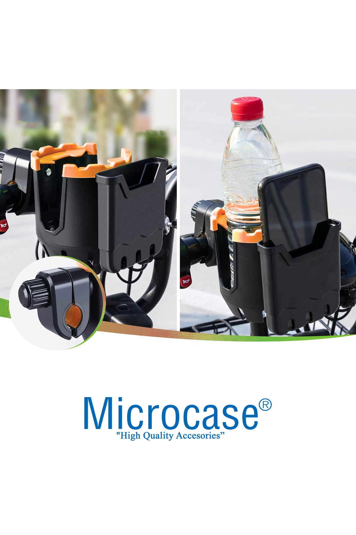 Microcase Bisiklet Bebek Arabası Için Şişe Biberon Bardak Ve Telefon Tutucu - Al2816 fotoğrafı 5 (önizleme)