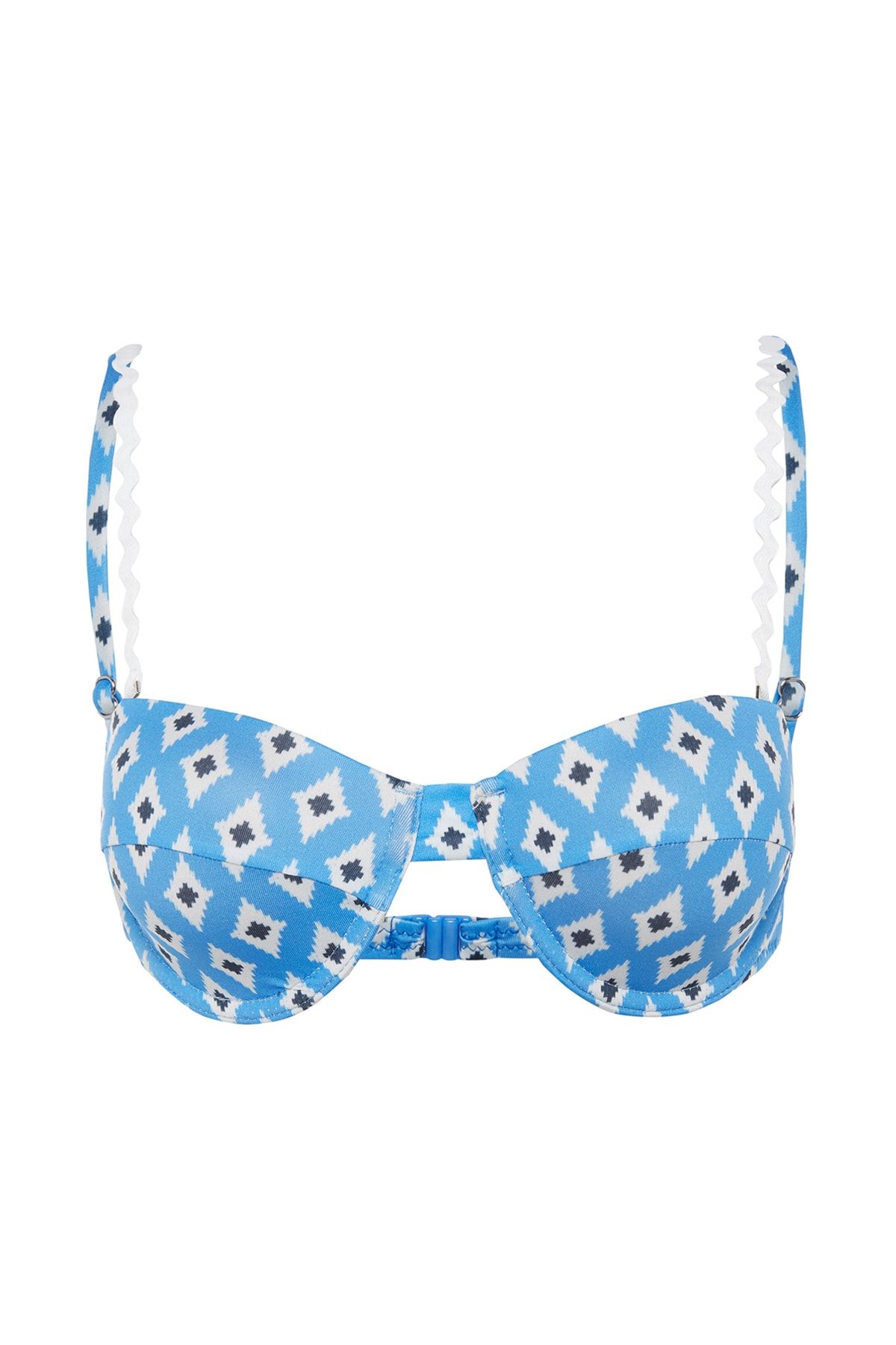 Trendyol Collection-Geometrisch gemustertes Bügel-Bändchen-Accessoire-Bikinioberteil TBESS23BU00131 7
