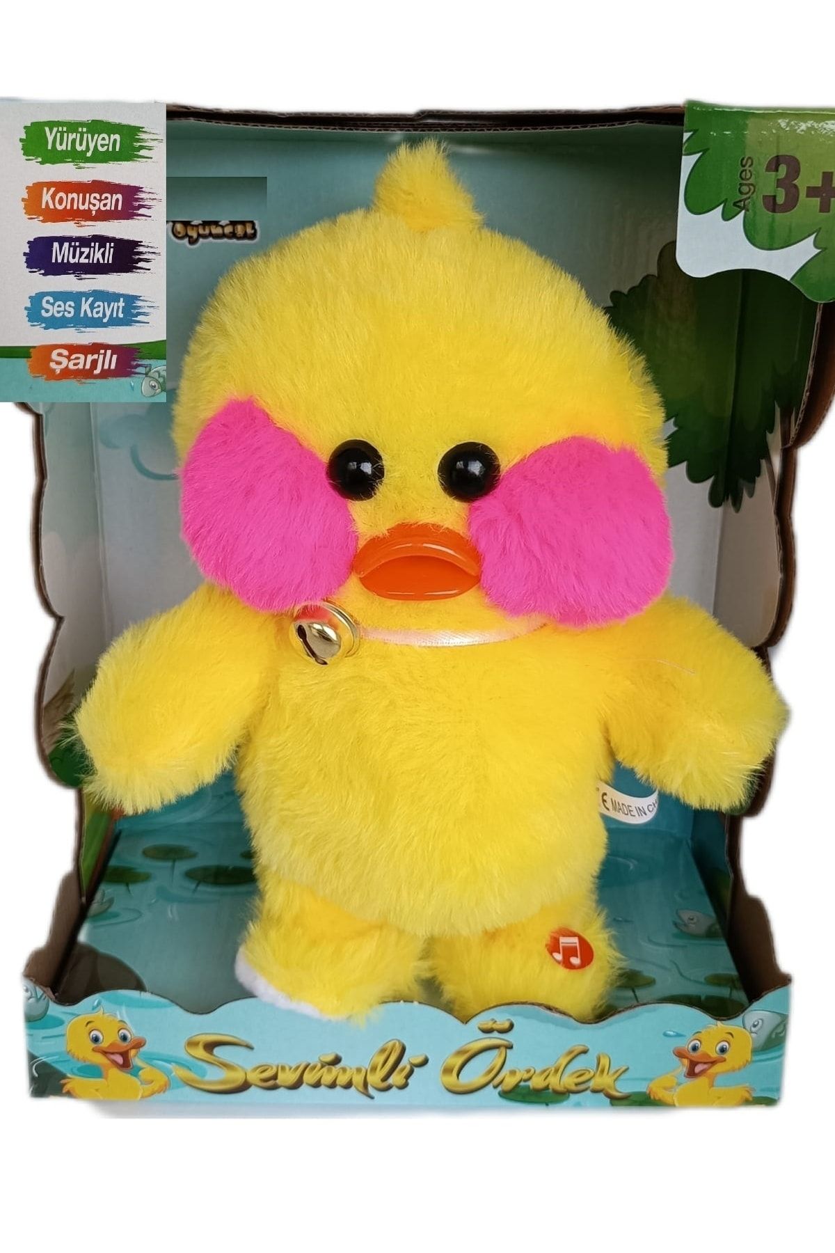 LRS STORE Ses Tekrarlı Yürüyen Lalafanfan Kawai Ördek Şarjlı Sevimil Ördek Müzikli Hediye Oyuncak