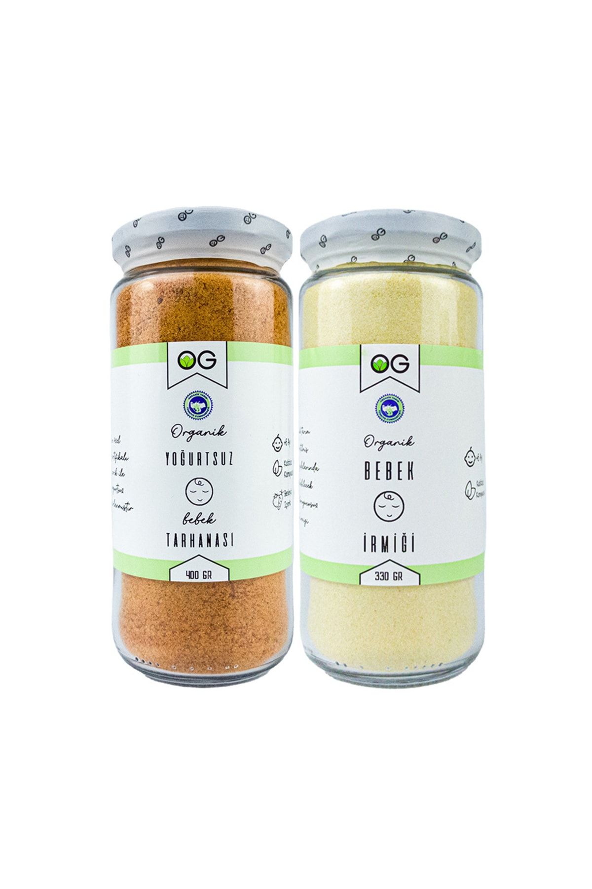 OG natural Organik Yoğurtsuz Bebek Tarhanası Ve Bebek Irmiği +6 Ay