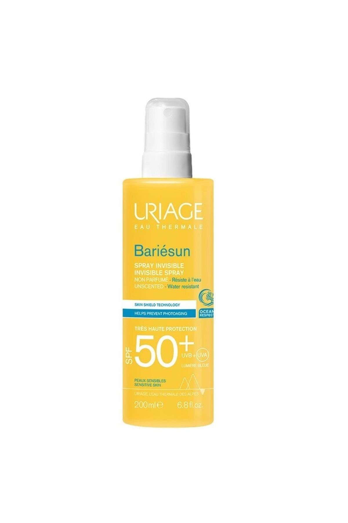 Uriage Bariesun Invisible Spray Spf 50+ - Yüz Ve Vücut Için Parfüm Içermeyen Güneş Koruyucu Sprey 200 Ml