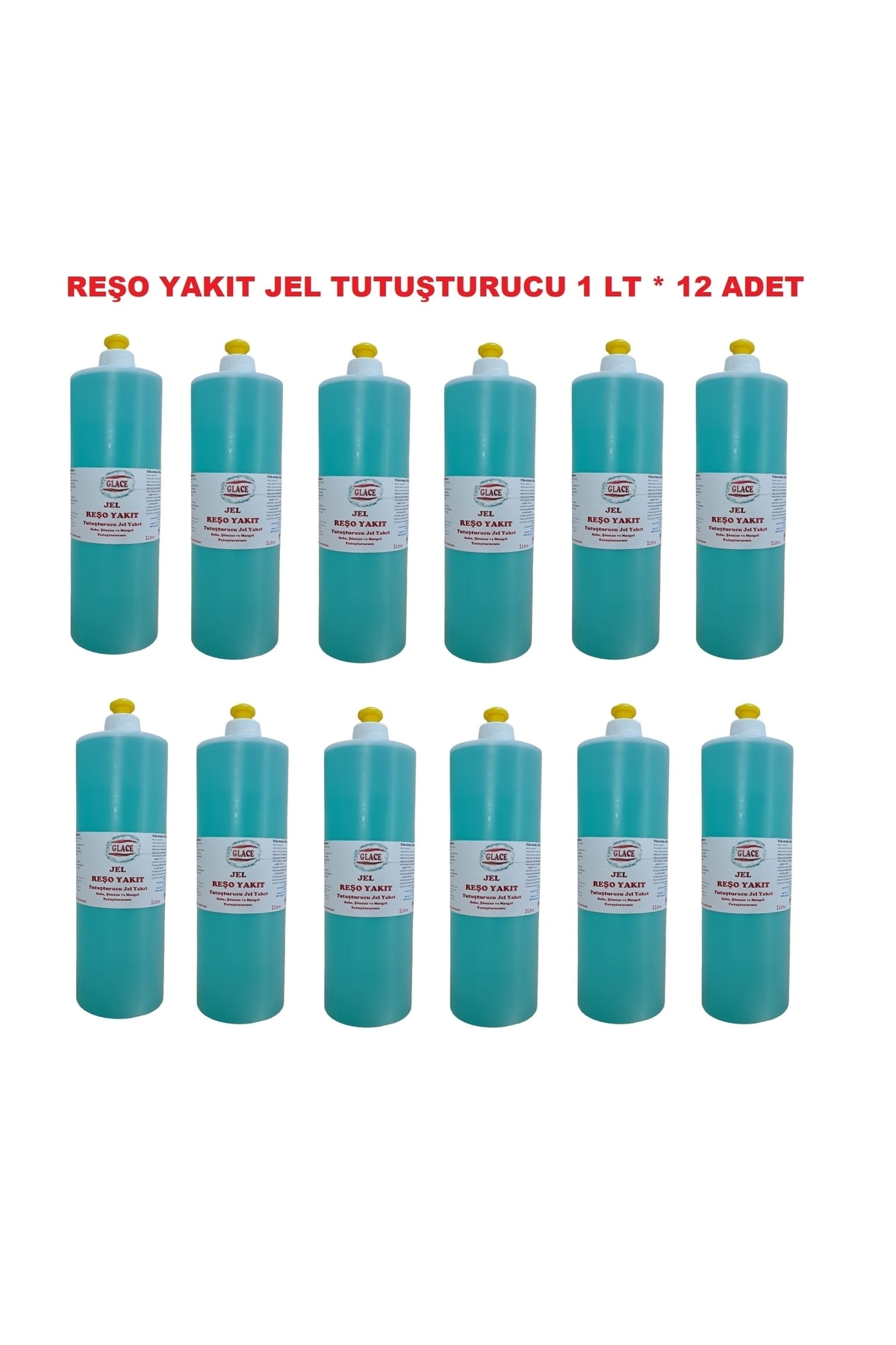 GLACE Reşo Jel Yakıt Mangal Soba Şönine Tutuşturucu 1 Lt X 12 Adet