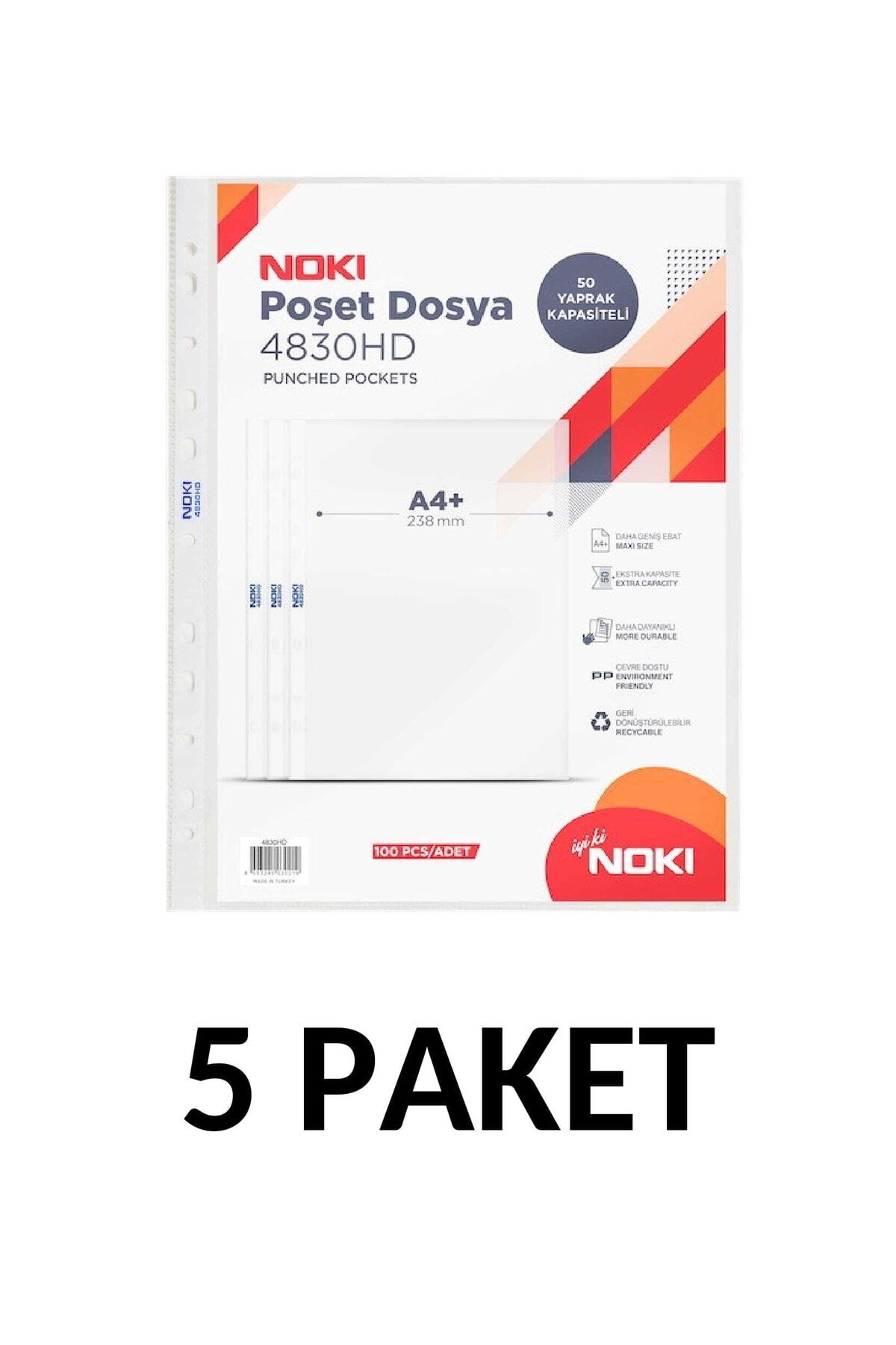 Noki 5 Paket 4830-hd 100'lü Poşet Dosya
