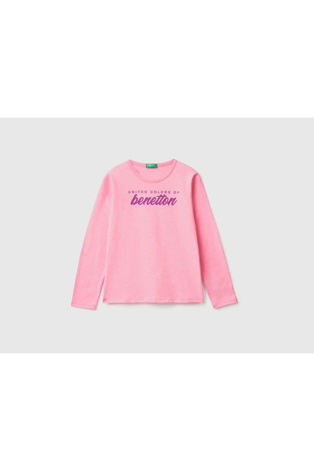 Benetton Yazılı Su Baskılı T-shirt