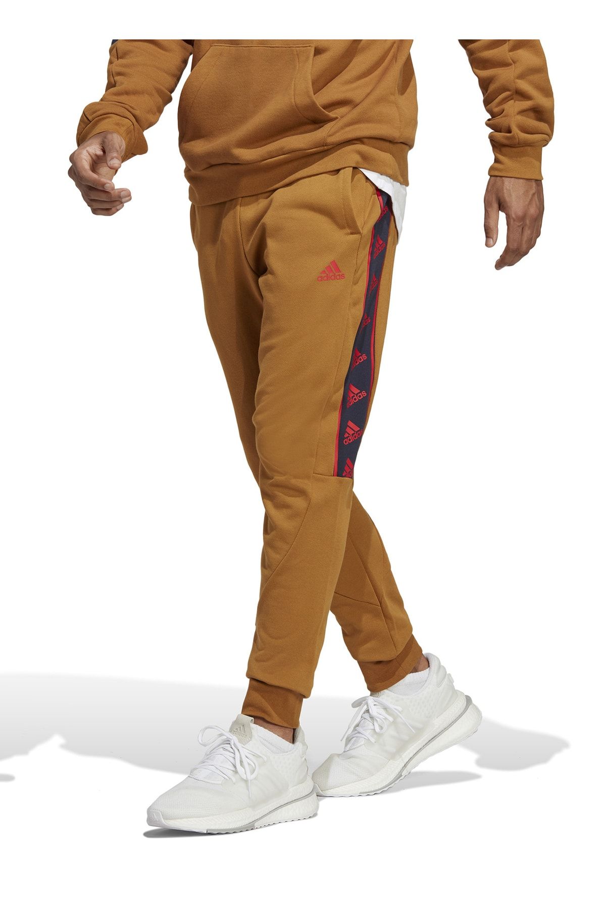 adidas sweatpants tan