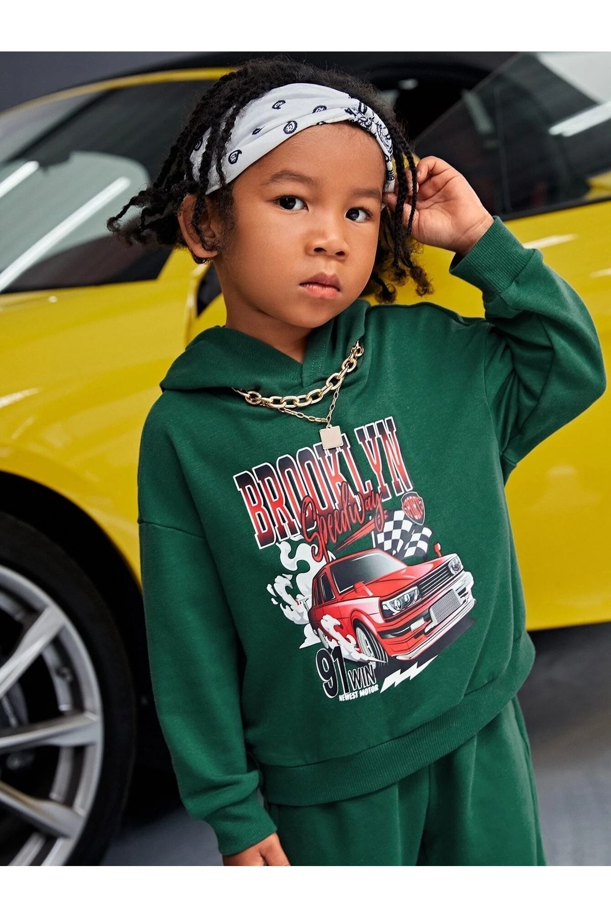 Kids green tracksuit sales