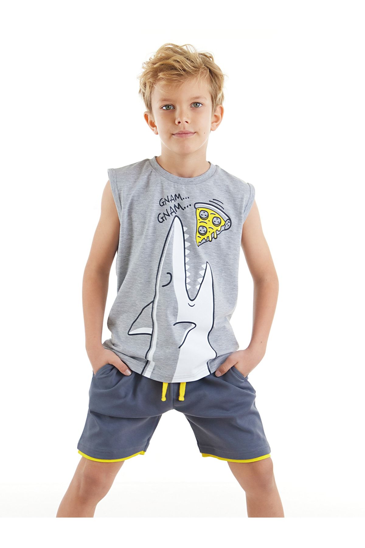 Mushi Zweiteiler Grau Regular Fit