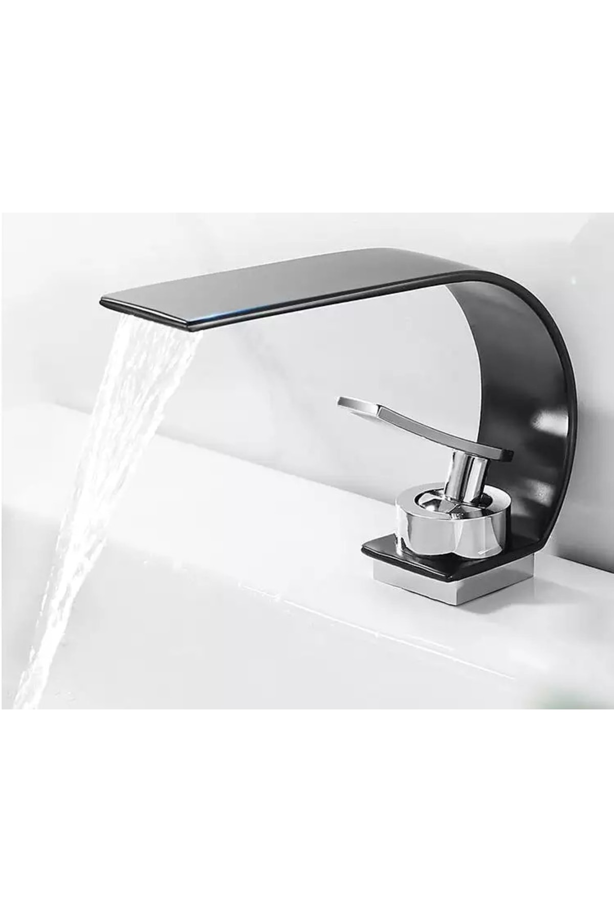 Anunnaki Mat Siyah Özel Seri Şelale Banyo Lavabo Bataryası Matte Black