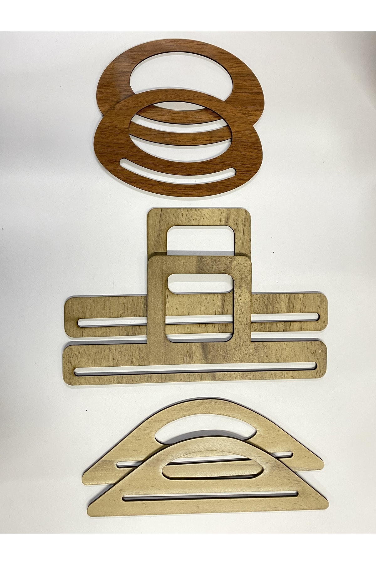 aladepo Ahşap Çanta Sapı Mdf Kulp (3 Çift)