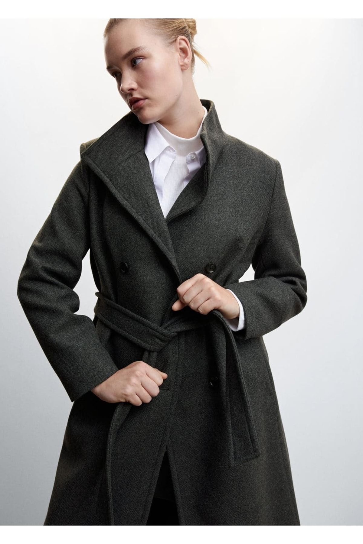 Mango grey coat deals