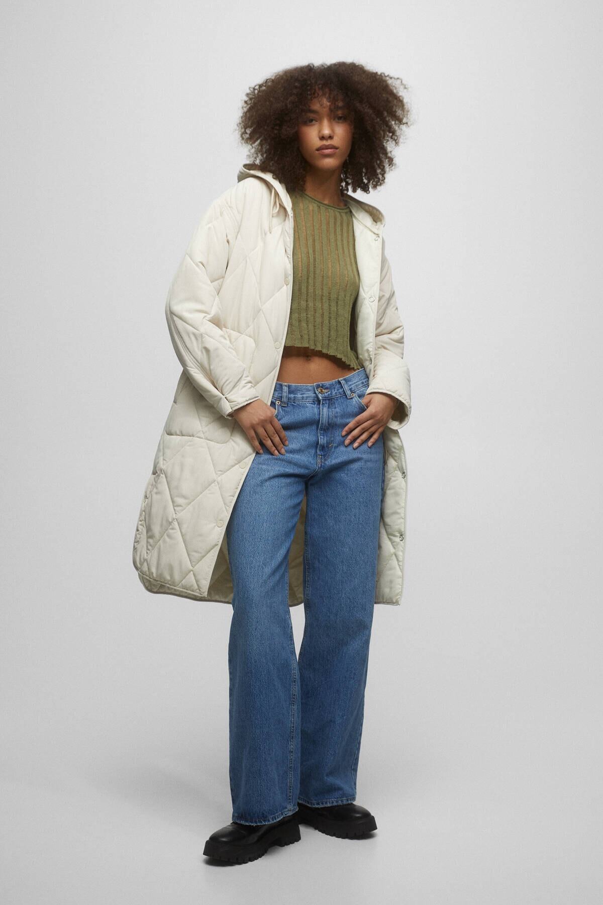 Pull & Bear Kapüşonlu Şişme Kaban Fiyatı, Yorumları TRENDYOL