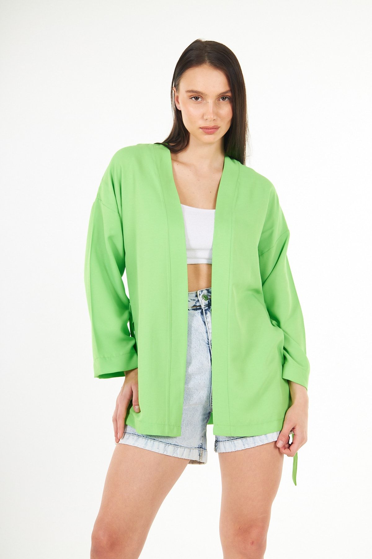 Zara green kimono jacket cheap
