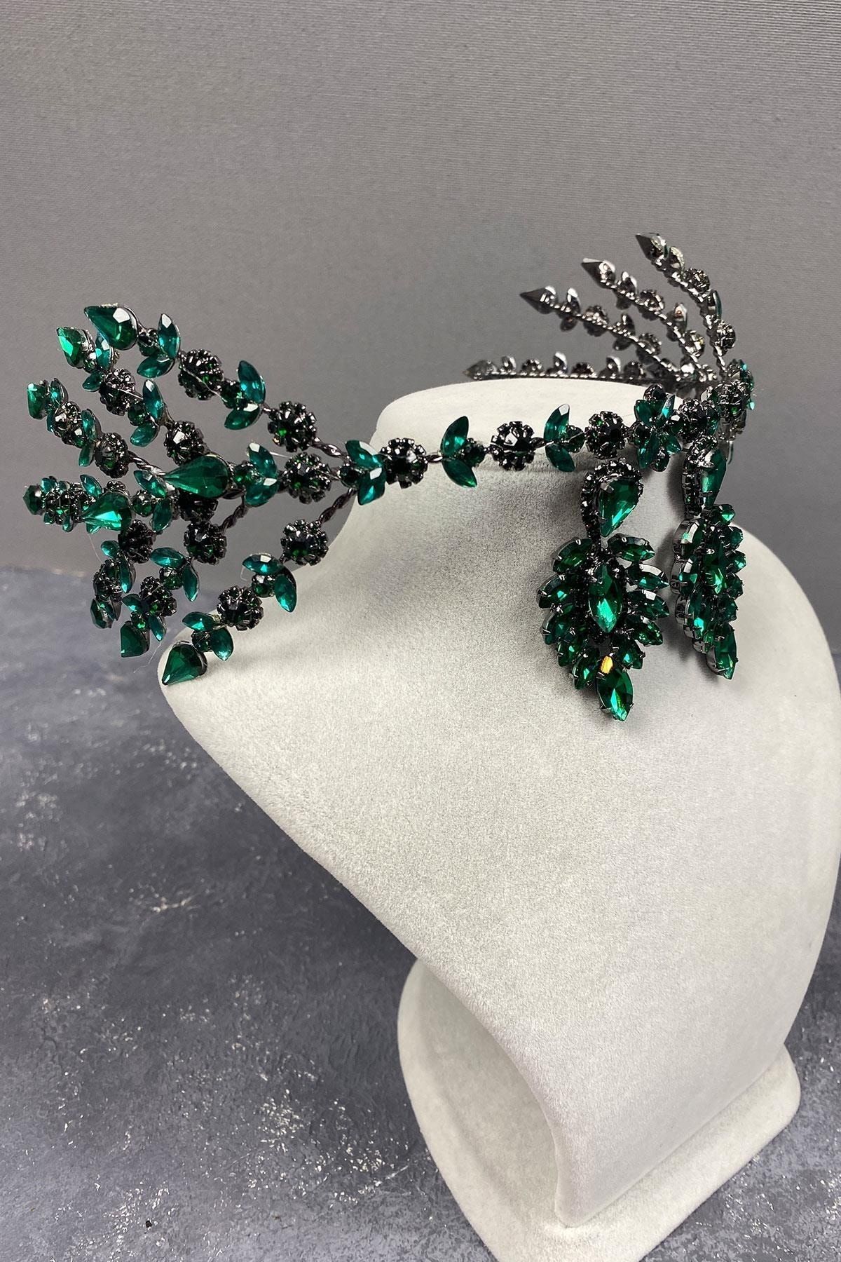 Green hair accessories best sale