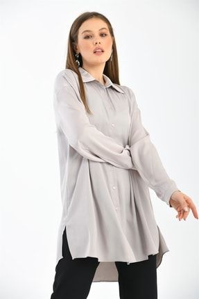 Women Kadın Ipek Saten Tunik Taş 30031