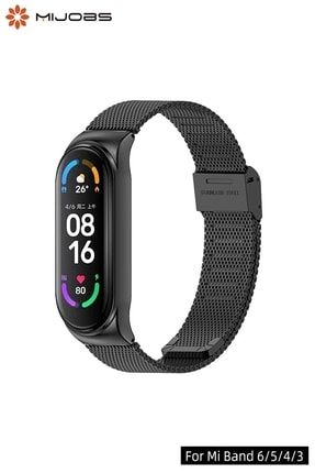 Xiaomi Mi Band 3-4-5-6 Uyumlu Metal Hasır (KLİPSLİ) Yüksek Kalite Kordon Kayış Mİ 3-4 METAL HASIR