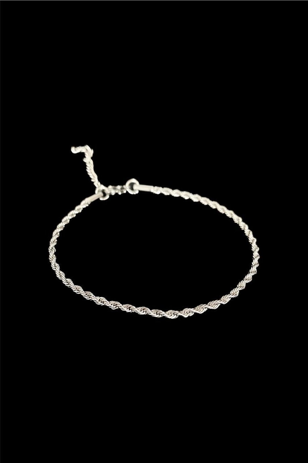 JEACCESSOIRE Ince Burgu Çelik Erkek Bileklik