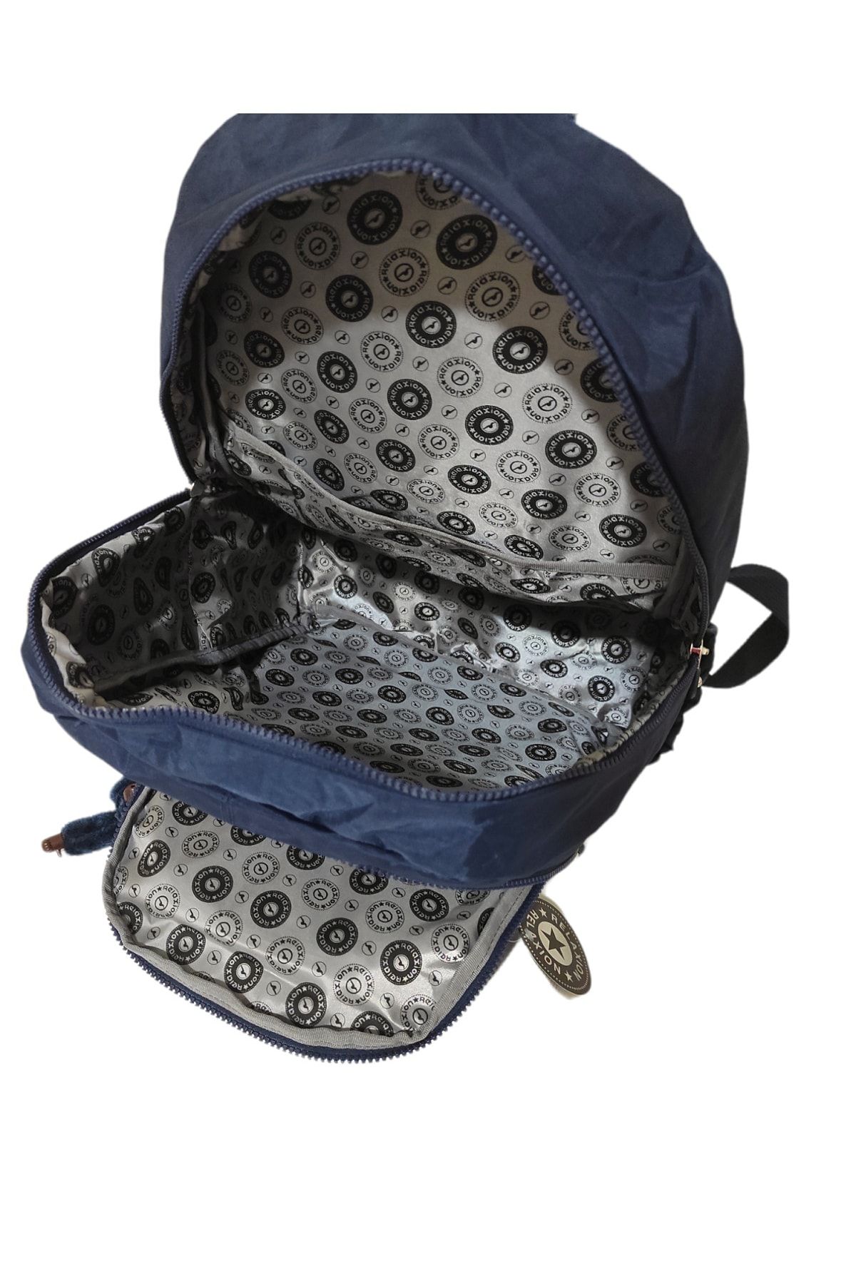 RKY SERENITY-Relaxion Navy Blue Waterproof Clinker Fabric Multi-Compartment Backpack with Large Internal Volume 4