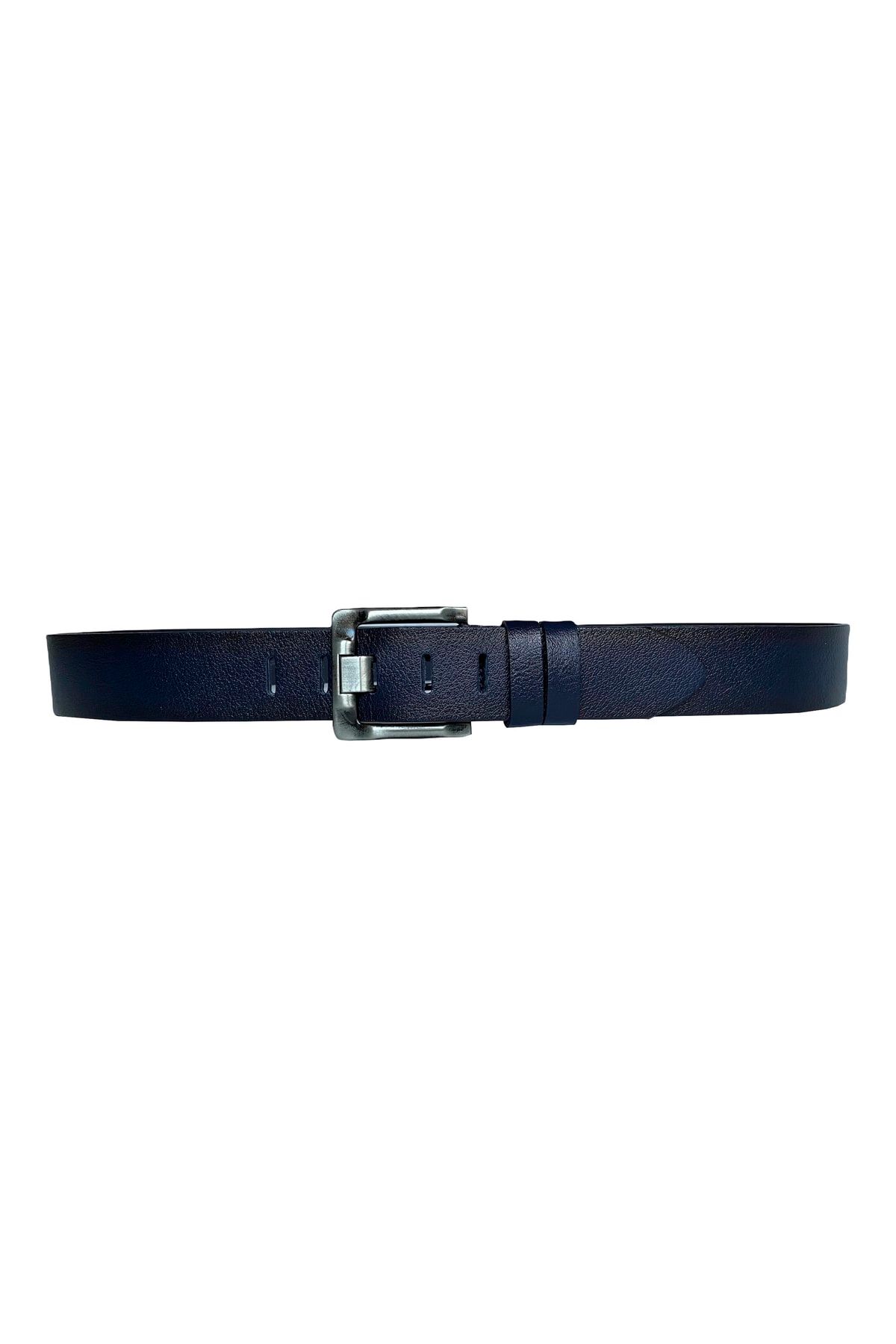 GoDeri-100% Genuine Quality Leather 4.5 cm Wide Tongue Navy Blue Jeans, Sports Belt=dk-genis 5