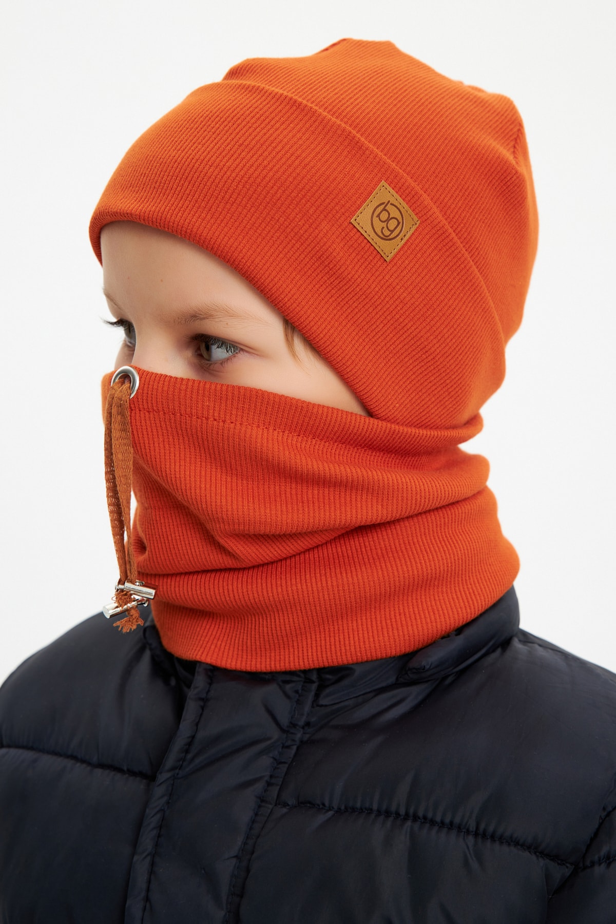 Babygiz Erkek Bebek Çocuk Trend Style Şapka Bere Boyunluk Takım Rahat %100 Pamuklu Kaşkorse fotoğrafı 4 (önizleme)