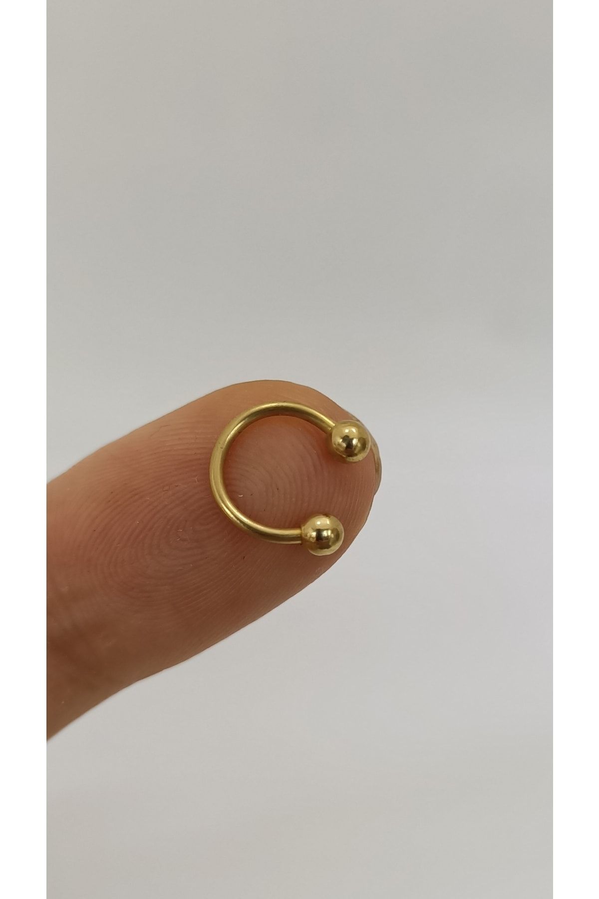 Çelik Gold Yarım Halka Tragus Helix Rook Piercing