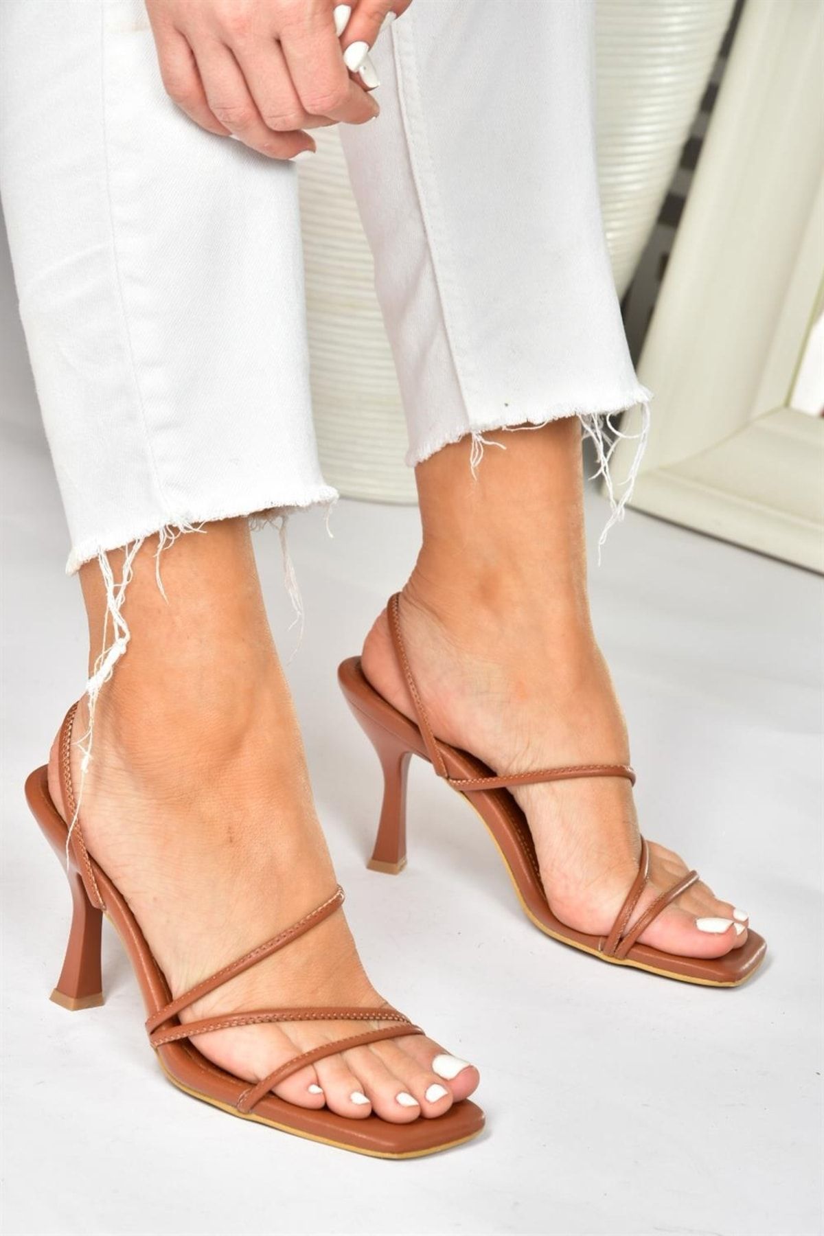 Fox Shoes Tan Thick Heeled Women s Shoes P590033909 Trendyol